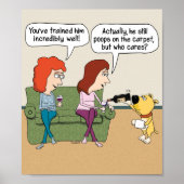 Hund, der Wein gießt, wenn er nicht Kacke Poster (Vorne)