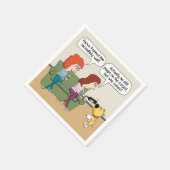 Hund, der Wein gießt, wenn er nicht Kacke Serviette (Ecke)