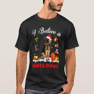 Hund Deutscher Schäferhund Weihnachtsmann Weihnach T-Shirt