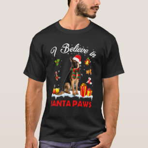 Hund Deutscher Schäferhund Weihnachtsmann Weihnach T-Shirt