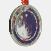 Hund Digital Art Ornament Aus Metall (Rechts)