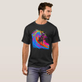 Hund Dobermann Pinscher Surfen T-Shirt (Vorne ganz)
