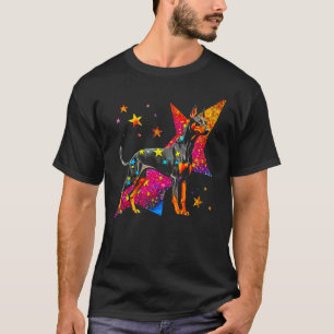 Hund Dobermann Pinscher Weltraum Astrophysik T-Shirt