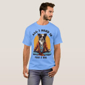 Hund Doing Yoga T-Shirt (Vorne ganz)