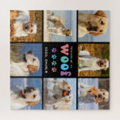 Hund du hattest mich WOOF Custom 8 Foto Collage Re Puzzle (Horizontal)
