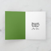 Hund durch einen Zaun schauen Karte (Innenseite)