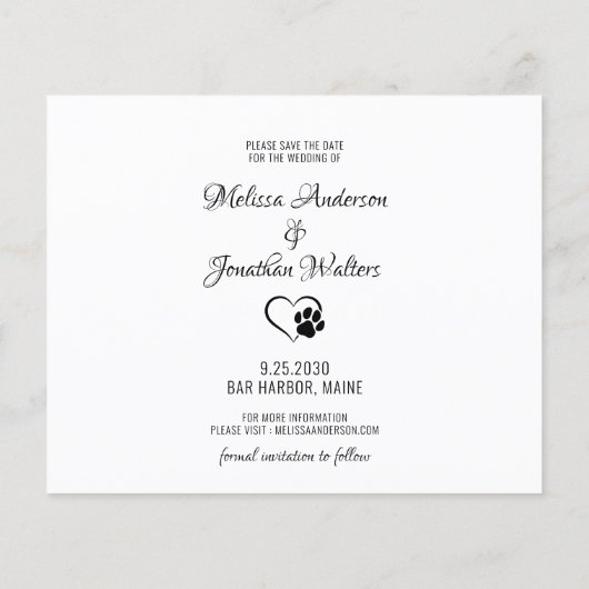 Hund Ehrenfrau Foto Hund speichern das Datum Karte (Rückseite)