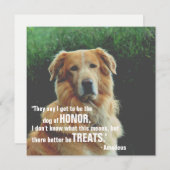 Hund Ehrenlustige Haustier Save the Date (Vorne/Hinten)