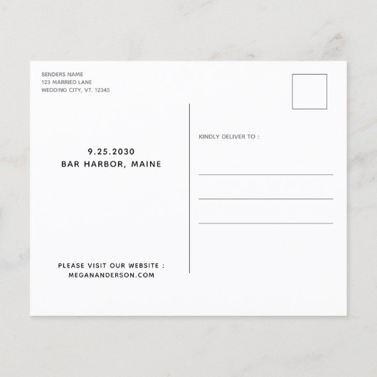 Hund Ehrenrettung Hochzeit speichern Datum Postkar (Rückseite)