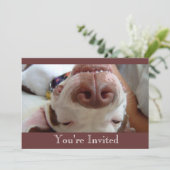 Hund-Einladung Einladung (Stehend Vorderseite)