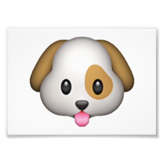 Hund - Emoji Fotodruck (Vorne)