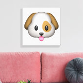 Hund - Emoji Leinwanddruck (Insitu (Wohnzimmer))