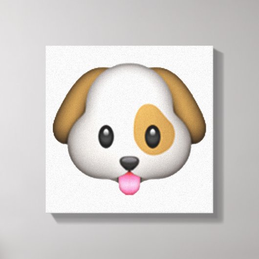 Hund - Emoji Leinwanddruck (Vorderseite)