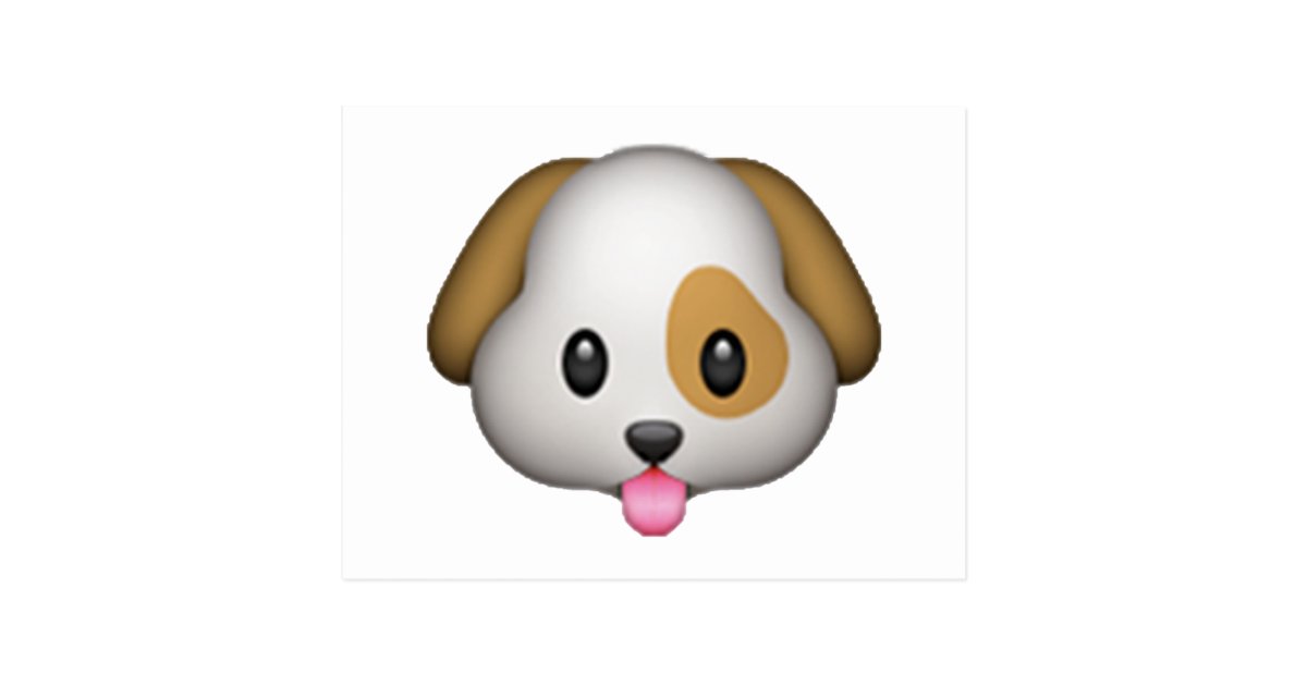 Hund Emoji Postkarte Zazzle.de