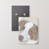 Hund, Erholung, Haustier Button (Vorderseite/Rückseite)