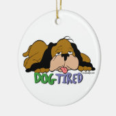 Hund ermüdet keramikornament (Links)