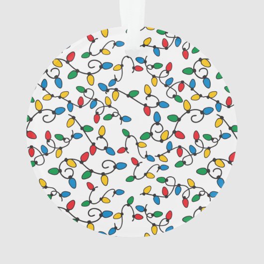 Hund Erste Weihnachtsbeleuchtung Welpen Foto Ornament (Rückseite)