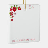 Hund Erstes Weihnachtsfest Foto Keramikornament (Rechts)