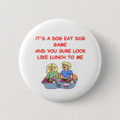 Hund essen Hund Button (Vorderseite)
