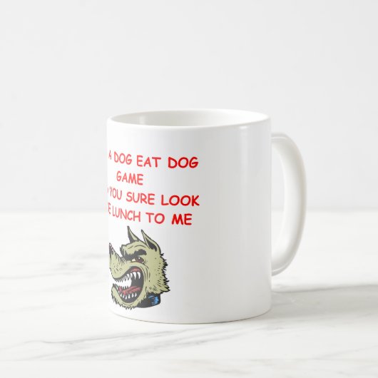 Hund essen Hundewelt Kaffeetasse (VorderseiteRechts)