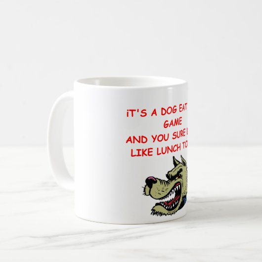 Hund essen Hundewelt Kaffeetasse (Vorderseite Links)