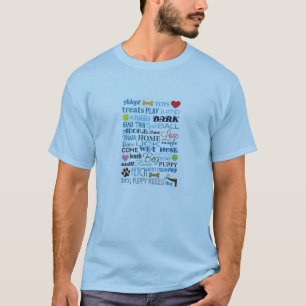 Hund fasst Shirt ab