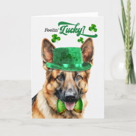 Hund Feelin' Lucky St Patrick's Day Feiertagskarte
