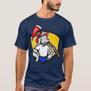 Hund Fireman Firefighter Feuerwehrfeuer X Schild C T-Shirt