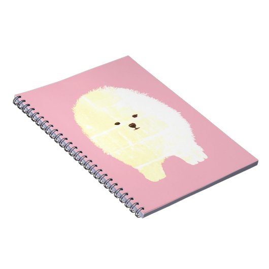 Hund, flauschiges White Pet Notebook Notizblock (Rechte Seite)