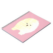 Hund, flauschiges White Pet Notebook Notizblock (Linke Seite)