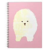 Hund, flauschiges White Pet Notebook Notizblock (Vorderseite)