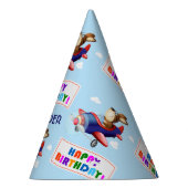 Hund Flying Airplane Geburtstagsparty Hat Partyhütchen (Rechts)