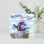 Hund Flying Helicopter Geburtstag Karte (Stehend Vorderseite)