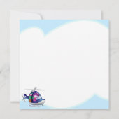 Hund Flying Helicopter Geburtstag Karte (Rückseite)