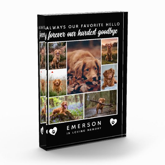 Hund-Foto Blockkollektion Am schwersten verabschie Fotoblock (Links)