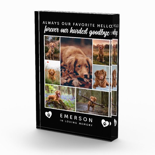 Hund-Foto Blockkollektion Am schwersten verabschie Fotoblock (Rechts)