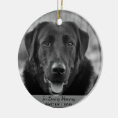 Hund Foto Name Weihnachtsbaum Keramik Ornament (Links)
