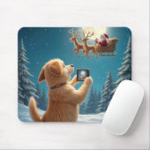 Hund fotografieren den Weihnachtsmann in Sleigh Mousepad (Mit Mouse)