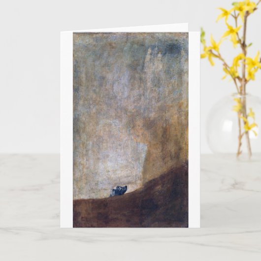 Hund, Francisco Goya Karte (Gelbe Blume)