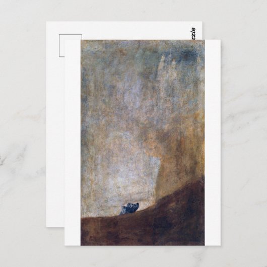 Hund, Francisco Goya Postkarte (Vorne/Hinten)