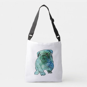 Hund Französische Bulldogge All-Over-Print Umhänge Tragetaschen Mit Langen Trägern