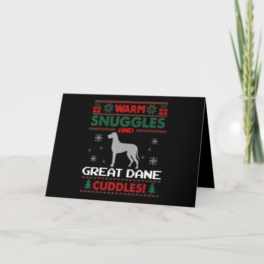 Hund | Frohe Weihnachten Großer Dane Hund (Vorderseite)