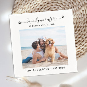 Hund für Haustiere nach Hochzeit von Foto Serviette