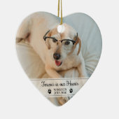 Hund für immer in unserem Herz-Foto Keramik Ornament (Rechts)