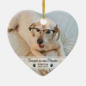 Hund für immer in unserem Herz-Foto Keramik Ornament (Vorne)
