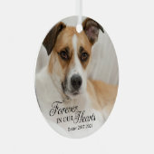 Hund für immer in unserem Herz-Foto Ornament Aus Metall (Vorderseite Rechts)