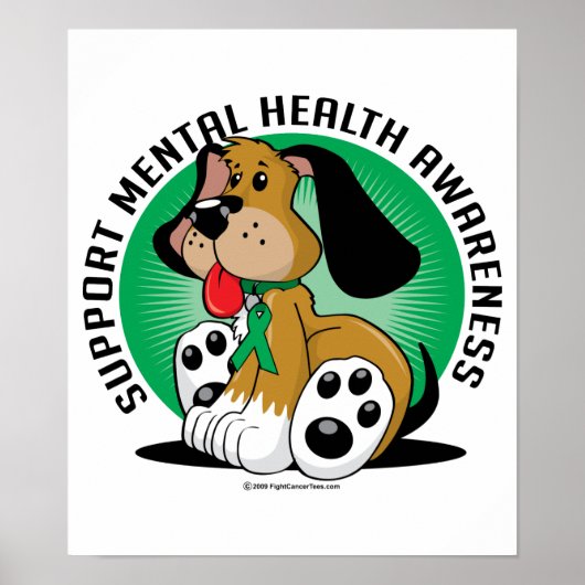 Hund für psychische Gesundheit Poster (Vorne)