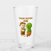 Hund Gärtner Bichon Topiary Schnitt Surreal Glas (Vorderseite)