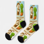 Hund Gärtner Bichon Topiary Schnitt Surreal Socken (Linkes Detail)