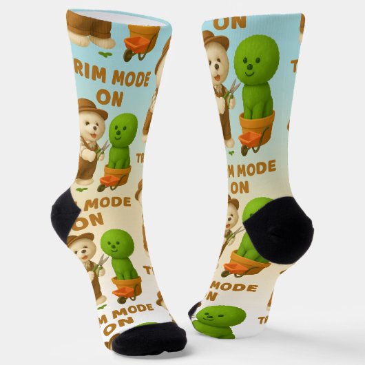 Hund Gärtner Bichon Topiary Schnitt Surreal Socken (Gewinkelt)